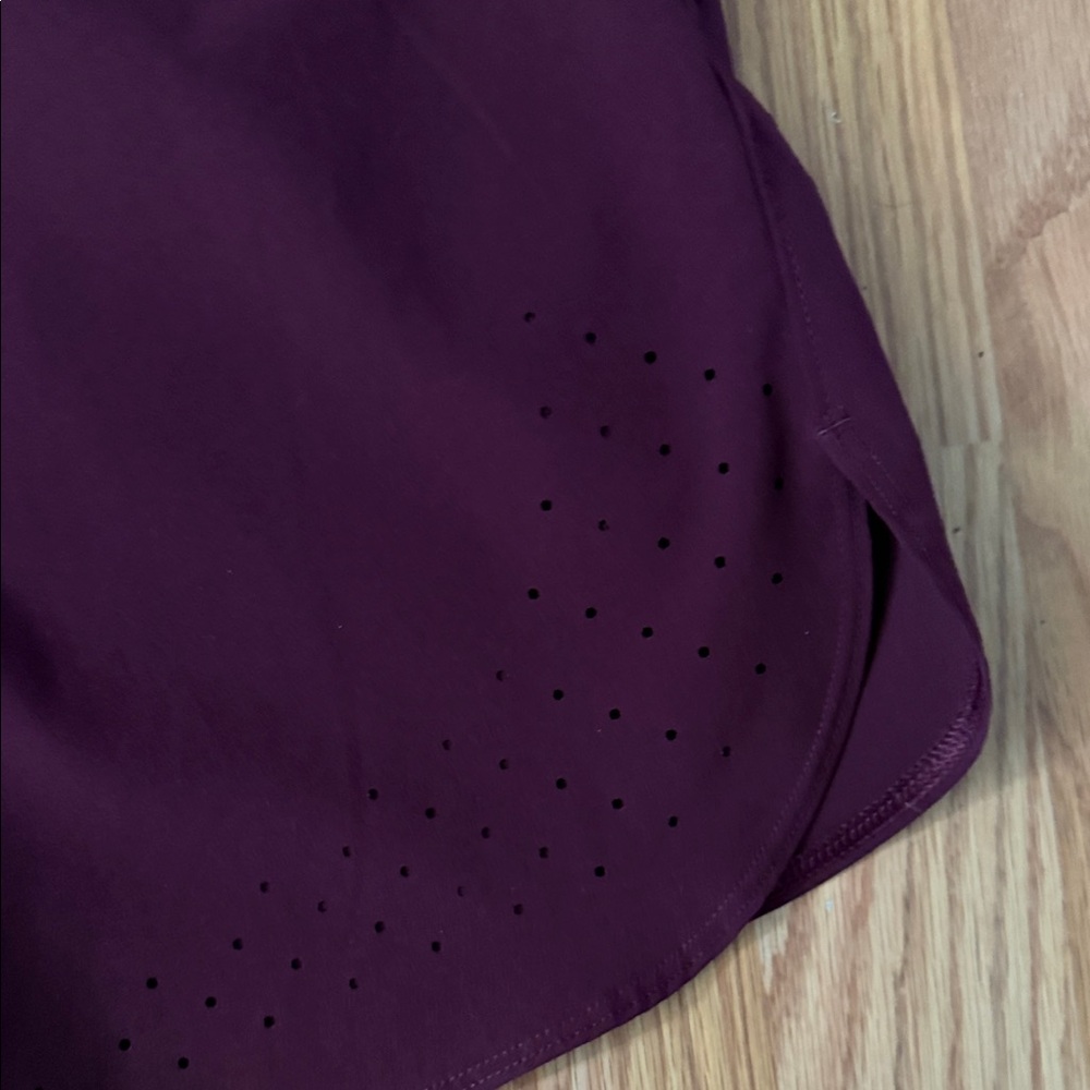Under Armour Men's Maroon Athletic Shorts with Black Waistband - Picture 6 of 6